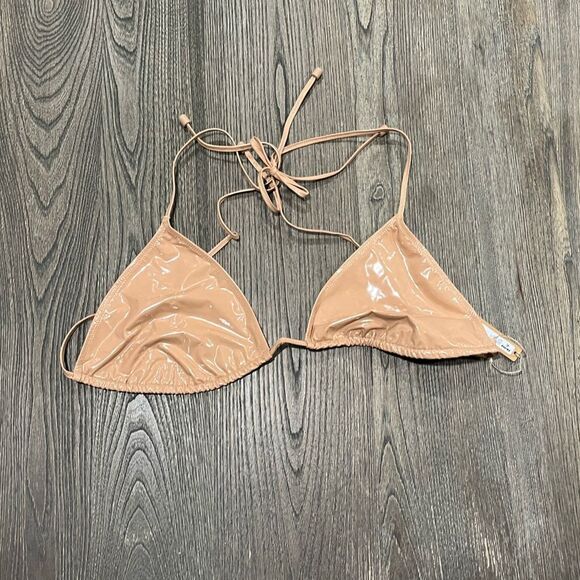 NWT Skims Textured Bikini Story Triangle Top Halter Neck Swimwear Ochre 3X - Picture 1 of 4